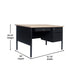 White Oak |#| Commercial Right Side Single Pedestal Desk-3 Locking Drawers in White Oak-30x48