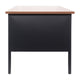 Walnut |#| Commercial Right Side Single Pedestal Desk-3 Locking Drawers in Walnut-30x70