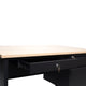 White Oak |#| Commercial Right Side Single Pedestal Desk-3 Locking Drawers in White Oak-30x48