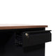 Walnut |#| Commercial Right Side Single Pedestal Desk-3 Locking Drawers in Walnut-30x70