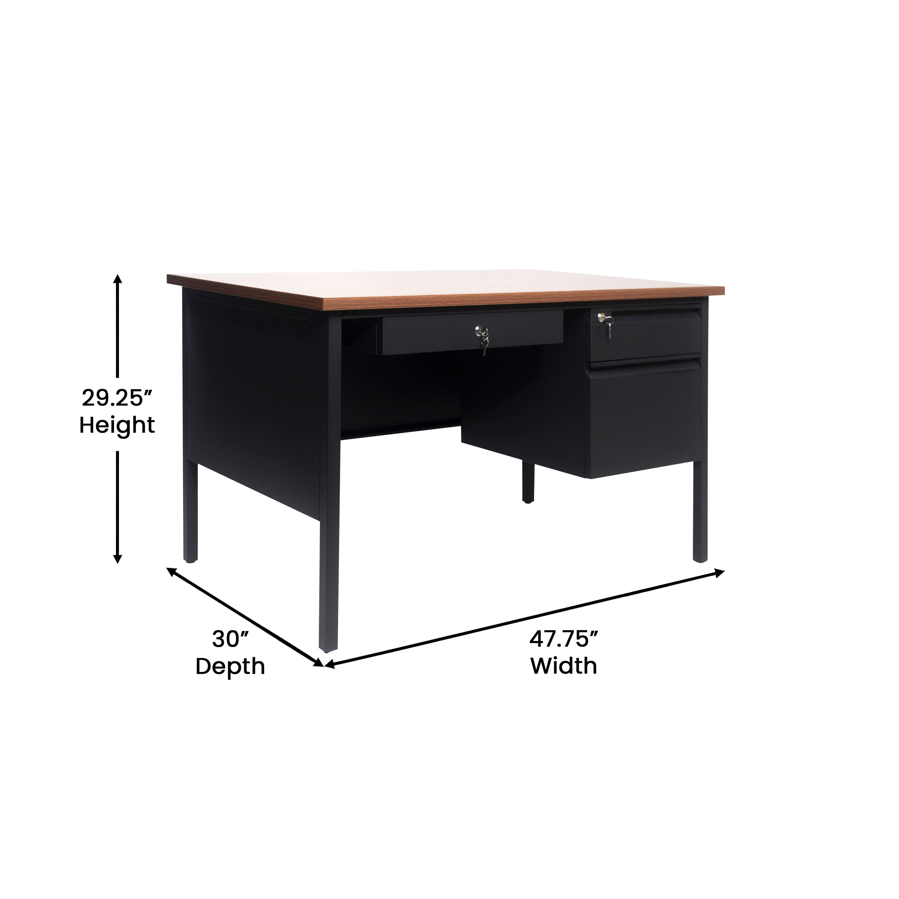 3 Drawer Single Pedestal Desk GC-M-173- – BizChair