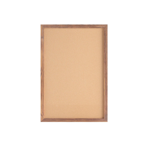 Torched Brown,20inchW x 30inchH |#| Commercial 20x30 Wall Mount Cork Board with Wooden Push Pins - Torched Brown