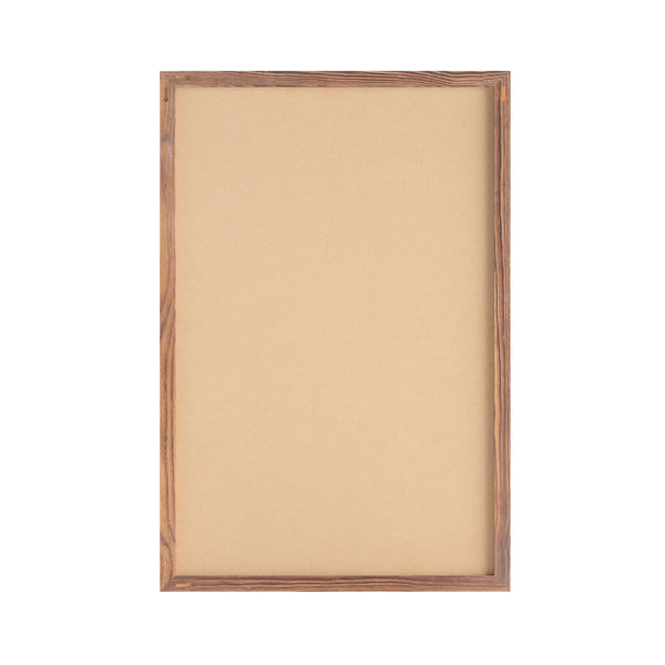 Torched Brown,24inchW x 36inchH |#| Commercial 24x36 Wall Mount Cork Board with Wooden Push Pins - Torched Brown