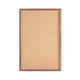 Torched Brown,24inchW x 36inchH |#| Commercial 24x36 Wall Mount Cork Board with Wooden Push Pins - Torched Brown