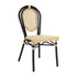 Cannes Indoor/Outdoor Commercial Thonet French Bistro Stacking Chair, PE Cane Rattan and Aluminum Frame