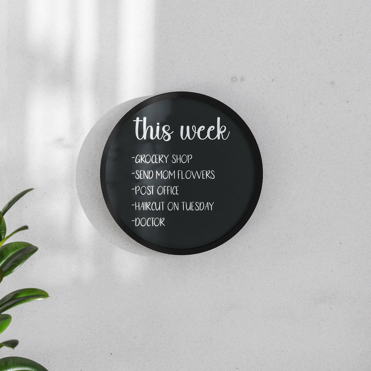 Black,12inch |#| Set of 2 Commercial Grade 12inch Round Black Framed Wall Mount Chalkboards