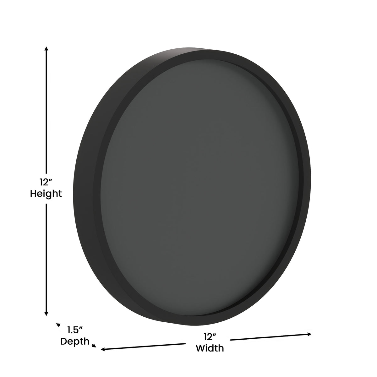 Black,12inch |#| Set of 2 Commercial Grade 12inch Round Black Framed Wall Mount Chalkboards