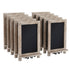 Weathered Brown,9.5"W x 1.88"D x 14"H |#| 10 Pack 9.5" x 14" Tabletop or Wall Mount Magnetic Chalkboards - Weathered
