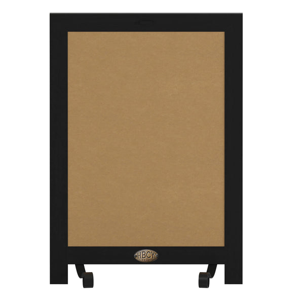 Black,12"W x 1.88"D x 17"H |#| 10 Pack 12" x 17" Tabletop or Wall Mount Magnetic Chalkboards - Black