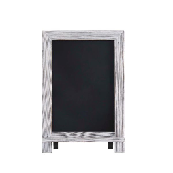 White Wash,9.5"W x 1.88"D x 14"H |#| 10 Pack 9.5" x 14" Tabletop or Wall Mount Magnetic Chalkboards - Whitewashed