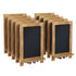 Torched Brown,9.5"W x 1.88"D x 14"H |#| 10 Pack 9.5" x 14" Tabletop or Wall Mount Magnetic Chalkboards - Torched Wood
