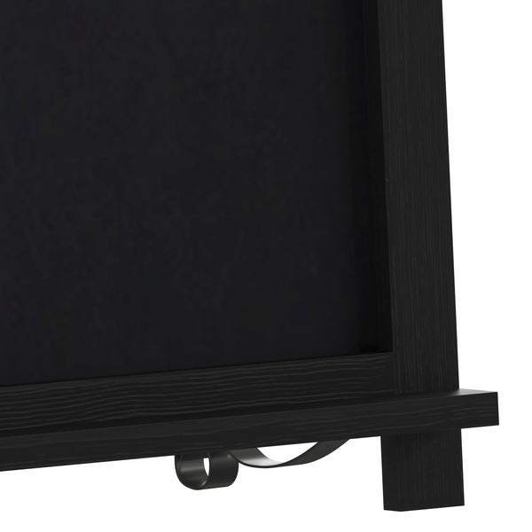 Black,12"W x 1.88"D x 17"H |#| 10 Pack 12" x 17" Tabletop or Wall Mount Magnetic Chalkboards - Black