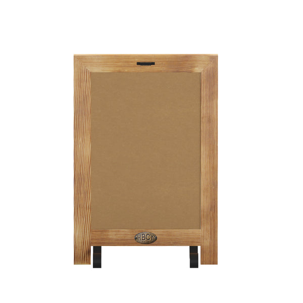 Torched Brown,9.5"W x 1.88"D x 14"H |#| 10 Pack 9.5" x 14" Tabletop or Wall Mount Magnetic Chalkboards - Torched Wood