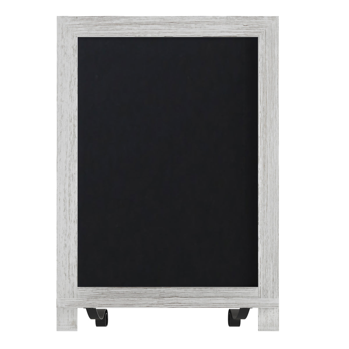 White Wash,12inchW x 1.88inchD x 17inchH |#| 10 Pack 12inch x 17inch Tabletop or Wall Mount Magnetic Chalkboards - Whitewashed