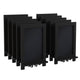 Black,9.5inchW x 1.88inchD x 14inchH |#| 10 Pack 9.5inch x 14inch Tabletop or Wall Mount Magnetic Chalkboards - Black