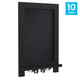 Black,9.5inchW x 1.88inchD x 14inchH |#| 10 Pack 9.5inch x 14inch Tabletop or Wall Mount Magnetic Chalkboards - Black