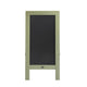 Rustic Green,40inchH x 20inchW |#| Indoor/Outdoor 40x20 Freestanding Green Wood A-Frame Magnetic Chalkboard