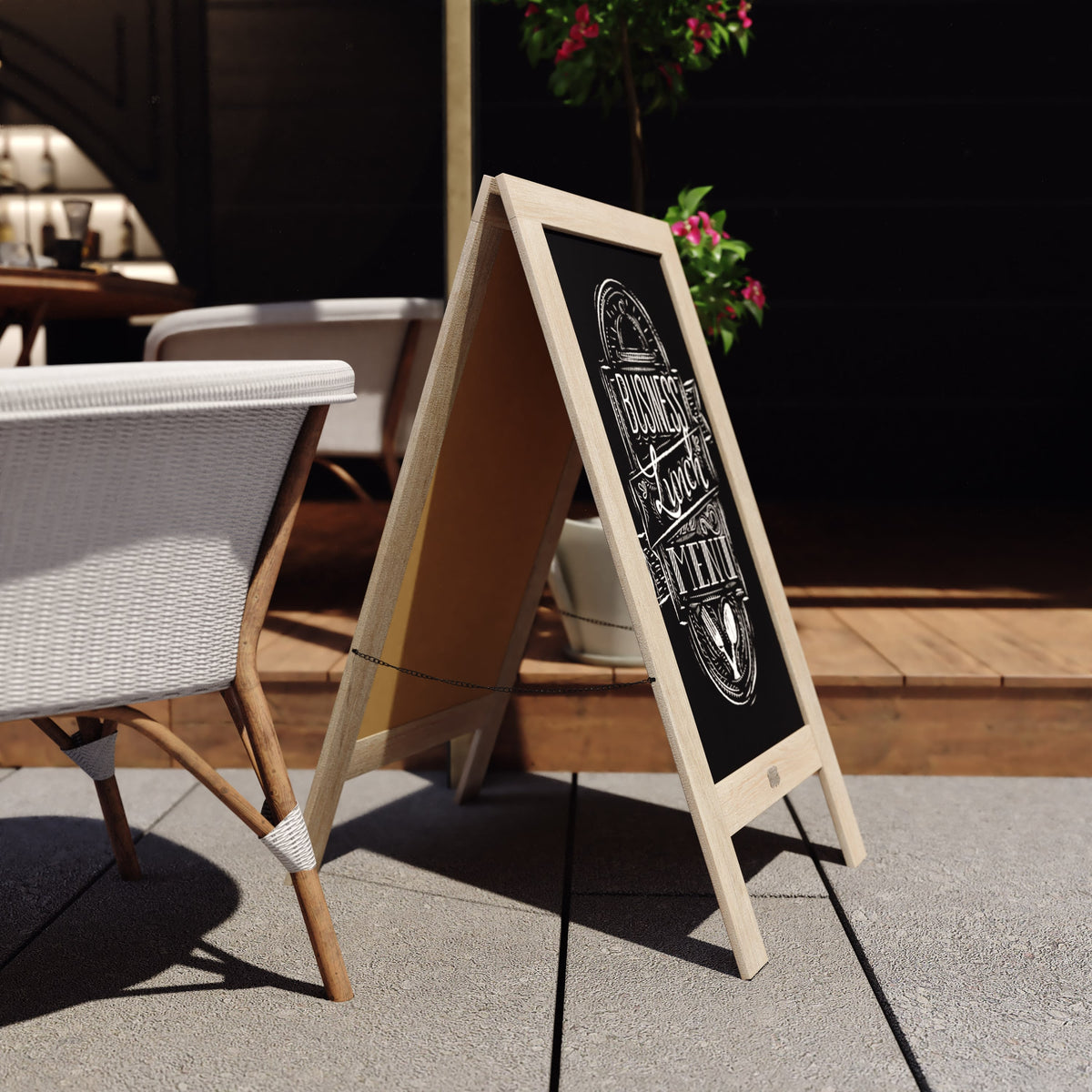 Weathered Brown,40inchH x 20inchW |#| Indoor/Outdoor 40x20 Freestanding Weathered Wood A-Frame Magnetic Chalkboard