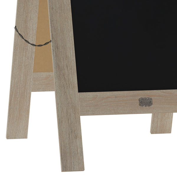 Weathered Brown,40inchH x 20inchW |#| Indoor/Outdoor 40x20 Freestanding Weathered Wood A-Frame Magnetic Chalkboard