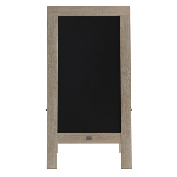 Weathered Brown,40inchH x 20inchW |#| Indoor/Outdoor 40x20 Freestanding Weathered Wood A-Frame Magnetic Chalkboard