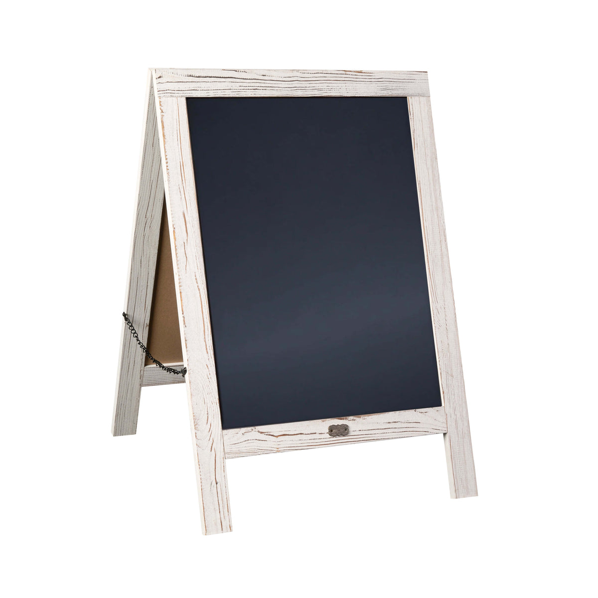 White Wash,30inchH x 20inchW |#| Indoor/Outdoor 30x20 Freestanding Whitewashed Wood A-Frame Magnetic Chalkboard