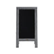 Graywash,40inchH x 20inchW |#| Indoor/Outdoor 40x20 Freestanding Graywash Wood A-Frame Magnetic Chalkboard