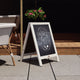 White Wash,30inchH x 20inchW |#| Indoor/Outdoor 30x20 Freestanding Whitewashed Wood A-Frame Magnetic Chalkboard
