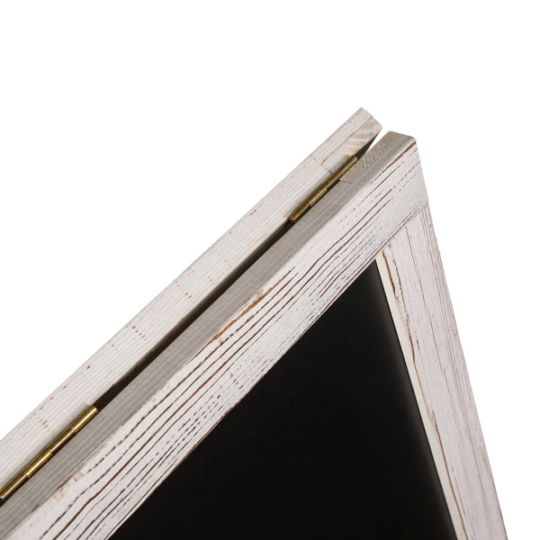 White Wash,30inchH x 20inchW |#| Indoor/Outdoor 30x20 Freestanding Whitewashed Wood A-Frame Magnetic Chalkboard