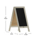 Solid White,40inchH x 20inchW |#| Indoor/Outdoor 40x20 Freestanding White Wood A-Frame Magnetic Chalkboard