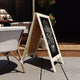 Solid White,40inchH x 20inchW |#| Indoor/Outdoor 40x20 Freestanding White Wood A-Frame Magnetic Chalkboard