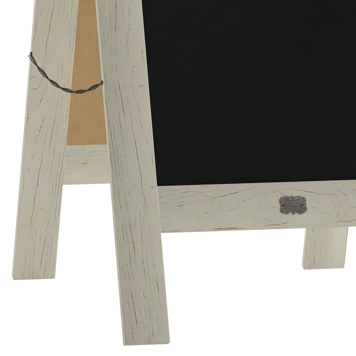 Solid White,40inchH x 20inchW |#| Indoor/Outdoor 40x20 Freestanding White Wood A-Frame Magnetic Chalkboard