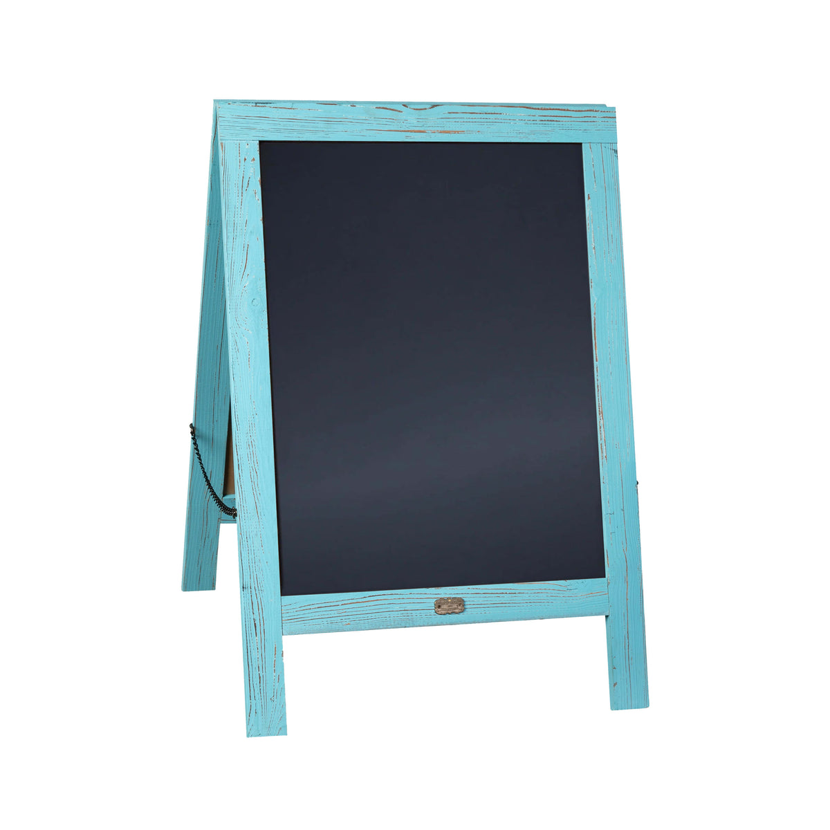 Robin Blue,30inchH x 20inchW |#| Indoor/Outdoor 30x20 Freestanding Robin Blue Wood A-Frame Magnetic Chalkboard