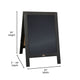 Black,30inchH x 20inchW |#| Indoor/Outdoor 30x20 Freestanding Black Wood A-Frame Magnetic Chalkboard