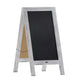 White Wash,40inchH x 20inchW |#| Indoor/Outdoor 40x20 Freestanding Whitewashed Wood A-Frame Magnetic Chalkboard