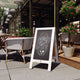 White Wash,40inchH x 20inchW |#| Indoor/Outdoor 40x20 Freestanding Whitewashed Wood A-Frame Magnetic Chalkboard