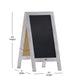 White Wash,40inchH x 20inchW |#| Indoor/Outdoor 40x20 Freestanding Whitewashed Wood A-Frame Magnetic Chalkboard