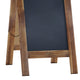 Rustic Brown,40inchH x 20inchW |#| Indoor/Outdoor 40x20 Freestanding Rustic Brown Wood A-Frame Magnetic Chalkboard