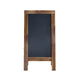 Rustic Brown,40inchH x 20inchW |#| Indoor/Outdoor 40x20 Freestanding Rustic Brown Wood A-Frame Magnetic Chalkboard