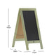 Rustic Green,40inchH x 20inchW |#| Indoor/Outdoor 40x20 Freestanding Green Wood A-Frame Magnetic Chalkboard