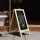 Rustic Green,40inchH x 20inchW |#| Indoor/Outdoor 40x20 Freestanding Green Wood A-Frame Magnetic Chalkboard