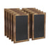 Torched Brown |#| Set of 10 Wall Mounted Magnetic Chalkboards in Torched Wood - 9.5" x 14"