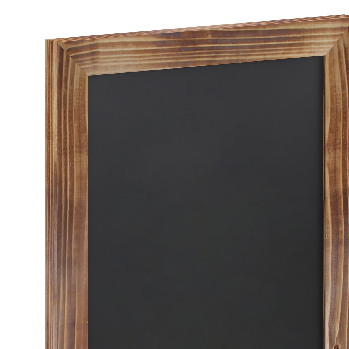 Torched Brown |#| Set of 10 Wall Mounted Magnetic Chalkboards in Torched Wood - 9.5inch x 14inch