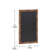 Torched Brown,24inchW x 0.75inchD x 36inchH |#| 24inch x 36inch Wall Mounted Magnetic Chalkboard with Wooden Frame - Torched Wood