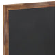 Torched Brown,24inchW x 0.75inchD x 36inchH |#| 24inch x 36inch Wall Mounted Magnetic Chalkboard with Wooden Frame - Torched Wood