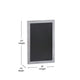 White Washed,18inchW x 0.75inchD x 24inchH |#| 18inch x 24inch Wall Mounted Magnetic Chalkboard with Wooden Frame - Whitewashed