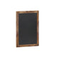 Torched Brown,18inchW x 0.75inchD x 24inchH |#| 18inch x 24inch Wall Mounted Magnetic Chalkboard with Wooden Frame - Torched Wood