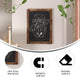 Torched Brown,18inchW x 0.75inchD x 24inchH |#| 18inch x 24inch Wall Mounted Magnetic Chalkboard with Wooden Frame - Torched Wood