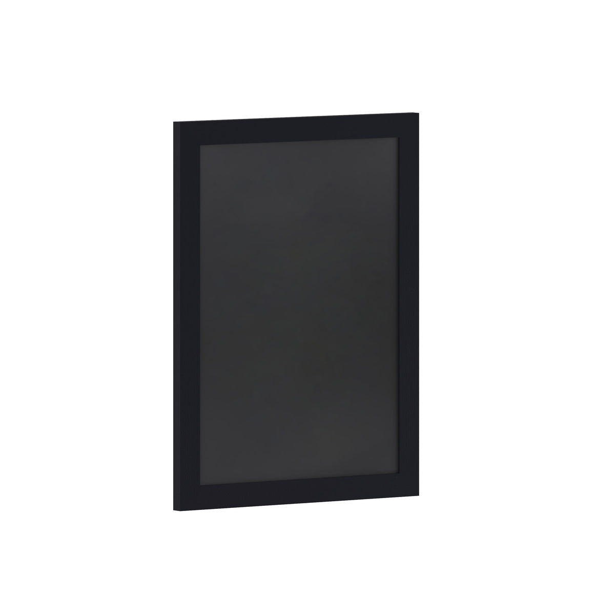 Black,18inchW x 0.75inchD x 24inchH |#| 18inch x 24inch Wall Mounted Magnetic Chalkboard with Wooden Frame -Black