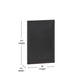 Black,18inchW x 0.75inchD x 24inchH |#| 18inch x 24inch Wall Mounted Magnetic Chalkboard with Wooden Frame -Black