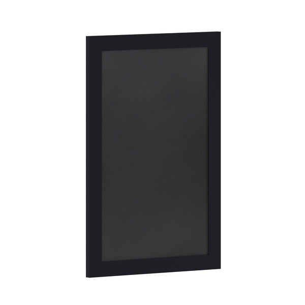 Black,20inchW x 0.75inchD x 30inchH |#| 20inch x 30inch Wall Mounted Magnetic Chalkboard with Wooden Frame -Black